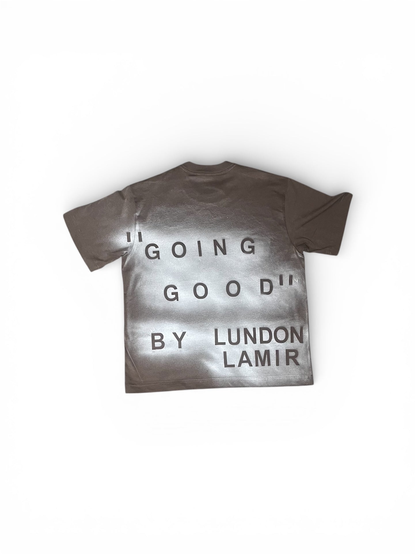 2. “GOING GOOD” | BY LUNDON LAMIR | BOX TEE | BROWN