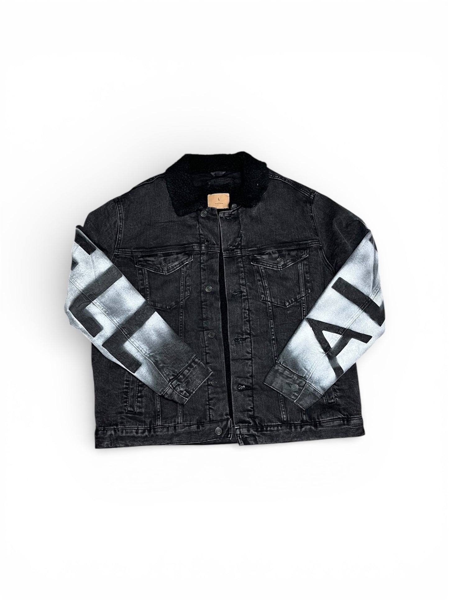 3. ALL IS WELL | BLACK DENIM & SHERPA LINED | JACKET