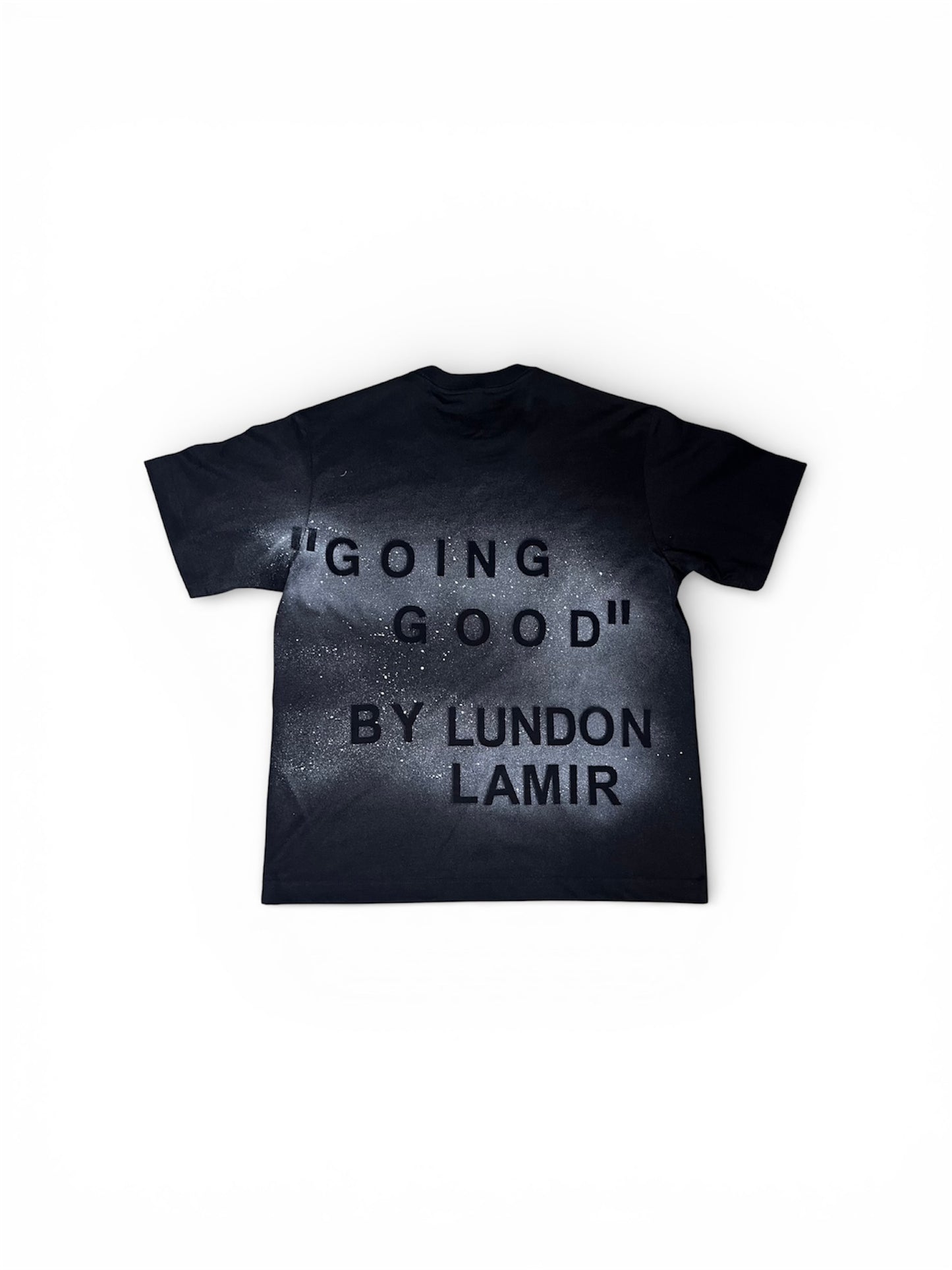 2.“GOING GOOD” | BY LUNDON LAMIR | BOX TEE | BLACK