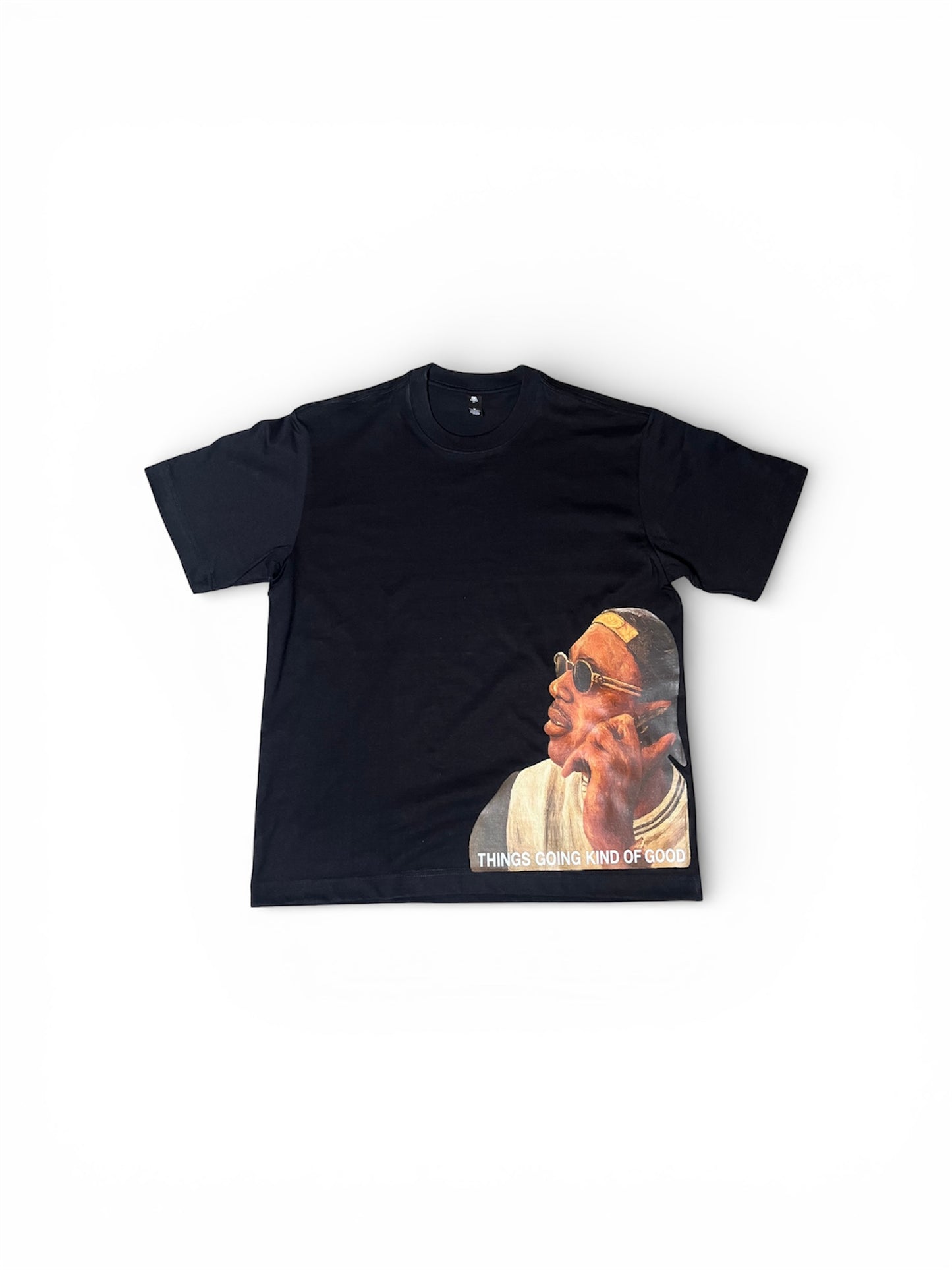 2.“GOING GOOD” | BY LUNDON LAMIR | BOX TEE | BLACK