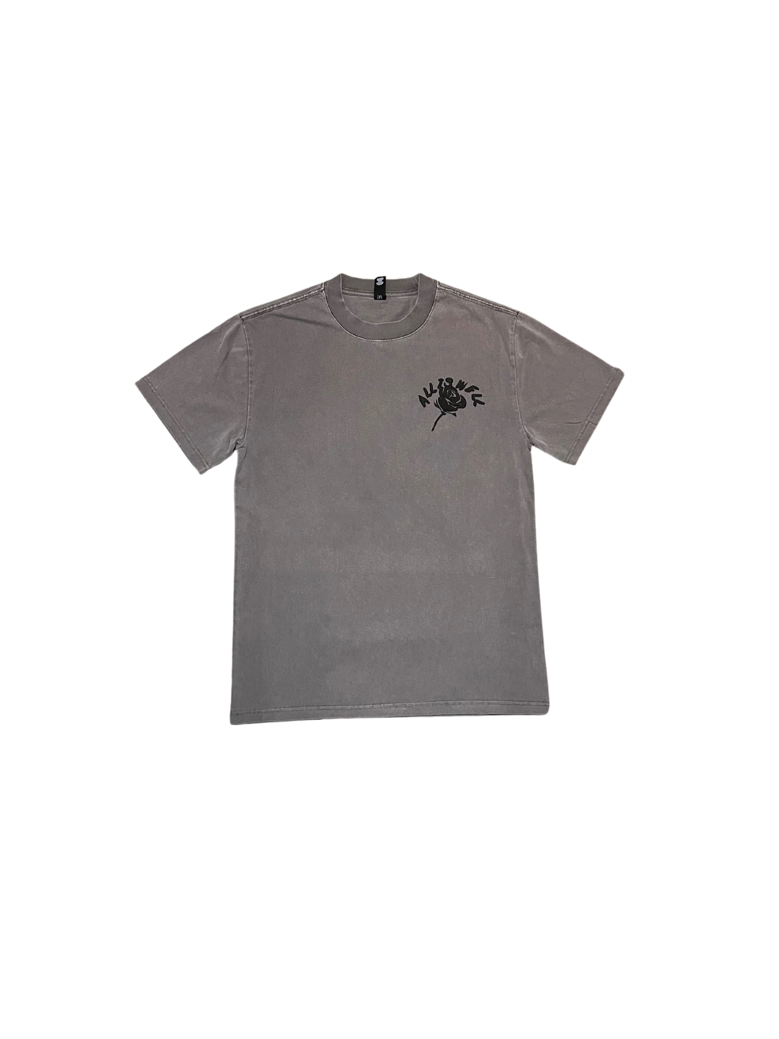 Faded Grey&Black Heavyweight ALL IS WELL Tee – By Lundon LaMir